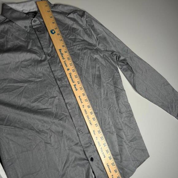 Land Rover Button Down Shirt Men’s M Gray Long Sleeve 100% Cotton Logo Embroider - Picture 4 of 14